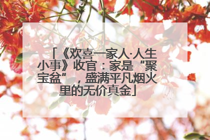 《欢喜一家人·人生小事》收官：家是“聚宝盆”，盛满平凡烟火里的无价真金