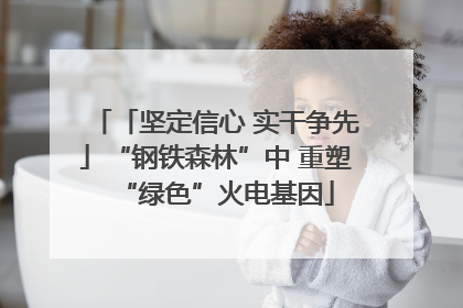 「坚定信心 实干争先」“钢铁森林”中 重塑“绿色”火电基因