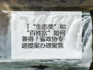 “生态美”和“百姓富”如何兼得？省政协专题提案办理聚焦共富绿色引擎