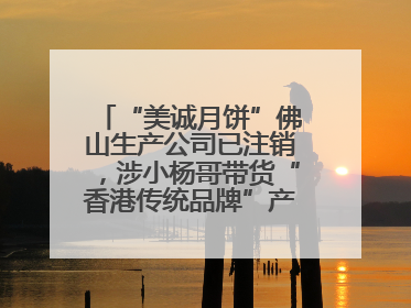 “美诚月饼”佛山生产公司已注销，涉小杨哥带货“香港传统品牌”产地争议事件