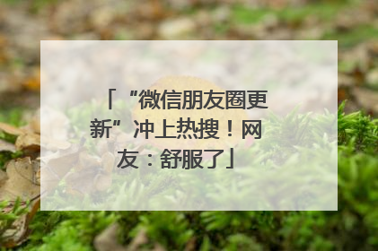 “微信朋友圈更新”冲上热搜！网友：舒服了