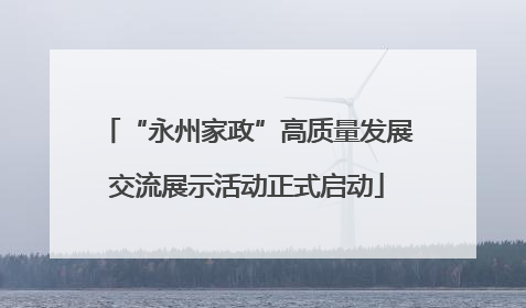 “永州家政”高质量发展交流展示活动正式启动