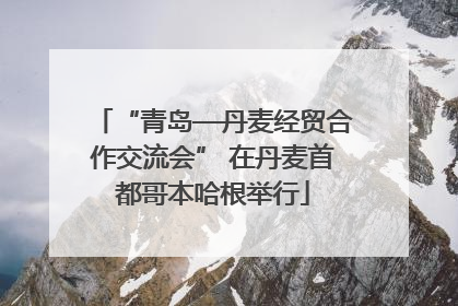 “青岛—丹麦经贸合作交流会” 在丹麦首都哥本哈根举行
