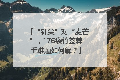 “针尖”对“麦芒”，176袋竹签棘手难题如何解？