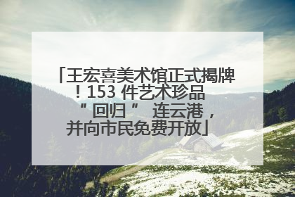 王宏喜美术馆正式揭牌！153 件艺术珍品 “ 回归 ” 连云港，并向市民免费开放