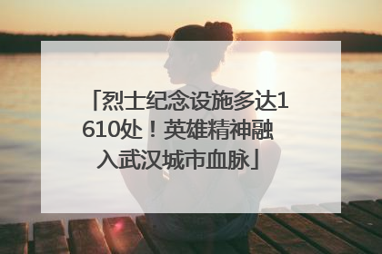 烈士纪念设施多达1610处！英雄精神融入武汉城市血脉