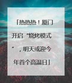 热热热！厦门开启“烧烤模式”，明天或迎今年首个高温日