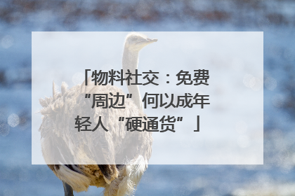 物料社交：免费“周边”何以成年轻人“硬通货”