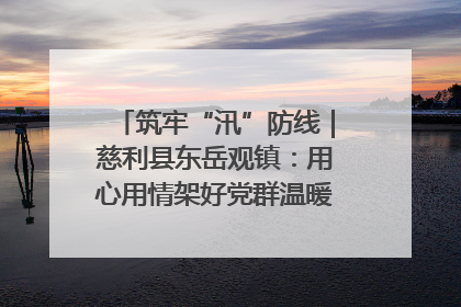 筑牢“汛”防线｜慈利县东岳观镇：用心用情架好党群温暖悠长的“连心桥”