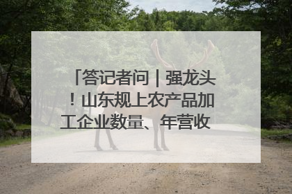 答记者问｜强龙头！山东规上农产品加工企业数量、年营收均居全国首位
