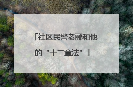社区民警老郦和他的“十二章法”