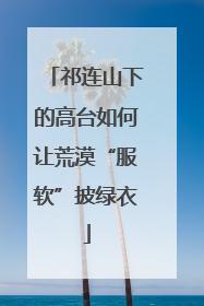 祁连山下的高台如何让荒漠“服软”披绿衣
