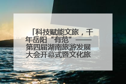 科技赋能文旅，千年岳阳“有范”——第四届湖南旅游发展大会开幕式暨文化旅游推介会侧记