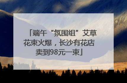 端午“氛围组”艾草花束火爆，长沙有花店卖到98元一束