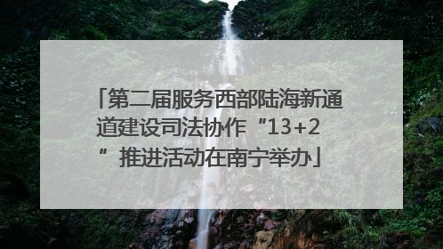 第二届服务西部陆海新通道建设司法协作“13+2”推进活动在南宁举办