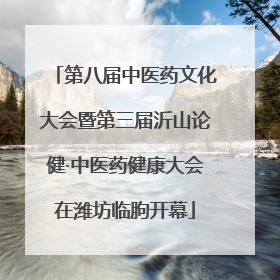 第八届中医药文化大会暨第三届沂山论健·中医药健康大会在潍坊临朐开幕