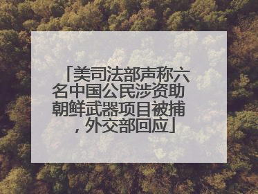 美司法部声称六名中国公民涉资助朝鲜武器项目被捕，外交部回应