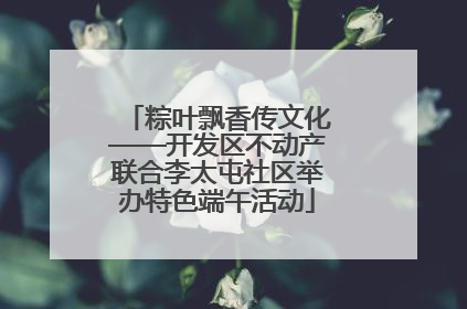 粽叶飘香传文化——开发区不动产联合李太屯社区举办特色端午活动