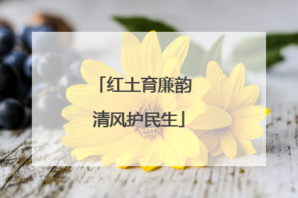 红土育廉韵 清风护民生