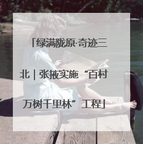 绿满陇原·奇迹三北｜张掖实施“百村万树千里林”工程