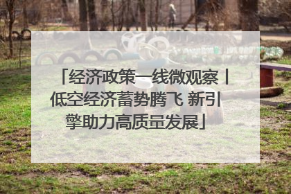 经济政策一线微观察丨低空经济蓄势腾飞 新引擎助力高质量发展