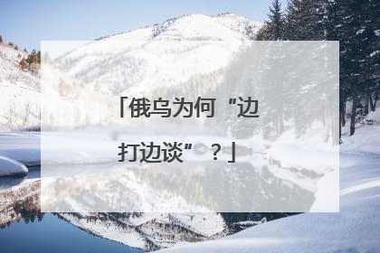 俄乌为何“边打边谈”？