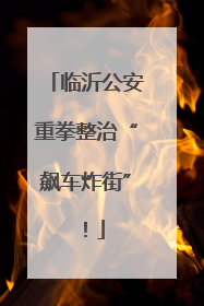 临沂公安重拳整治“飙车炸街”！