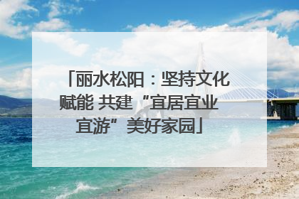 丽水松阳：坚持文化赋能 共建“宜居宜业宜游”美好家园