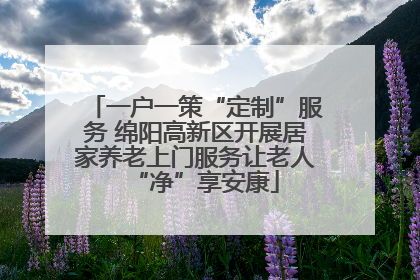一户一策“定制”服务 绵阳高新区开展居家养老上门服务让老人“净”享安康