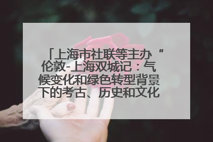 上海市社联等主办“伦敦-上海双城记：气候变化和绿色转型背景下的考古、历史和文化遗产”学术对话