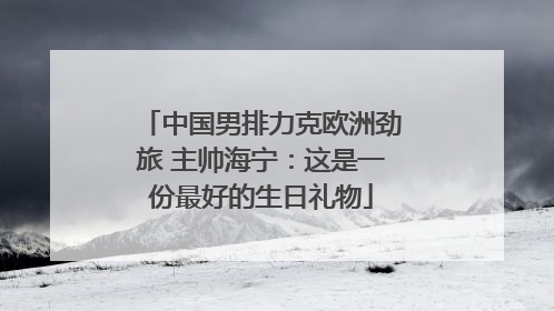中国男排力克欧洲劲旅 主帅海宁：这是一份最好的生日礼物