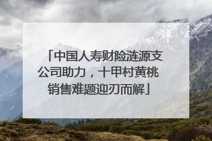 中国人寿财险涟源支公司助力，十甲村黄桃销售难题迎刃而解