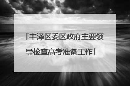 丰泽区委区政府主要领导检查高考准备工作