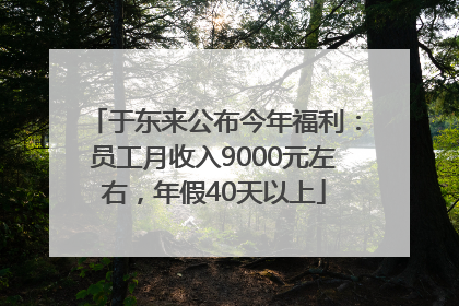 于东来公布今年福利：员工月收入9000元左右，年假40天以上