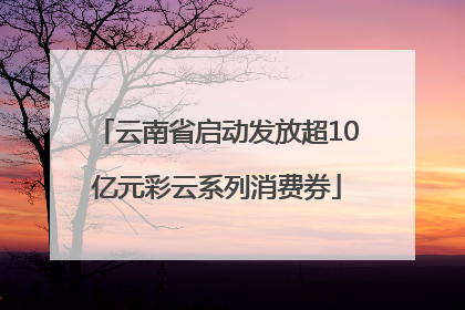 云南省启动发放超10亿元彩云系列消费券