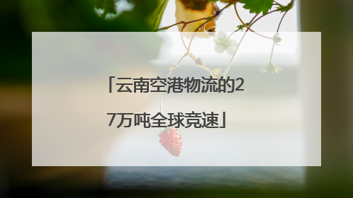 云南空港物流的27万吨全球竞速