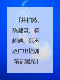 井柏然、陈都灵、杨超越、范丞丞广电培训笔记曝光
