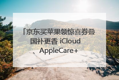 京东买苹果领惊喜券叠国补更香 iCloud、AppleCare+服务限时低至85折