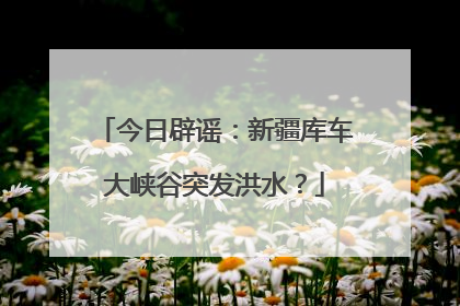 今日辟谣：新疆库车大峡谷突发洪水？