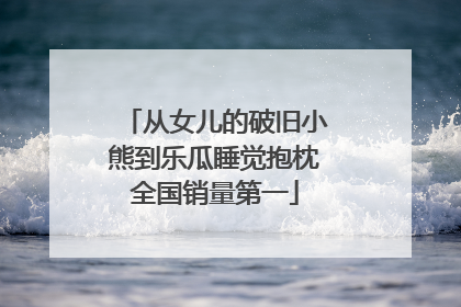 从女儿的破旧小熊到乐瓜睡觉抱枕全国销量第一