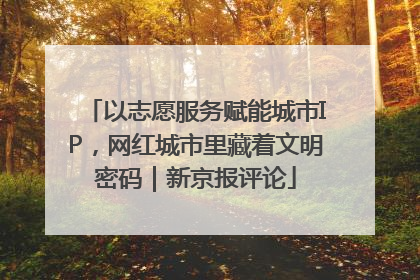 以志愿服务赋能城市IP，网红城市里藏着文明密码｜新京报评论