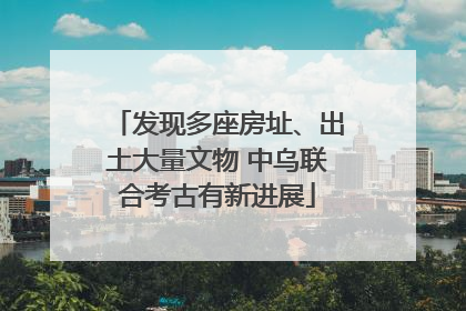 发现多座房址、出土大量文物 中乌联合考古有新进展