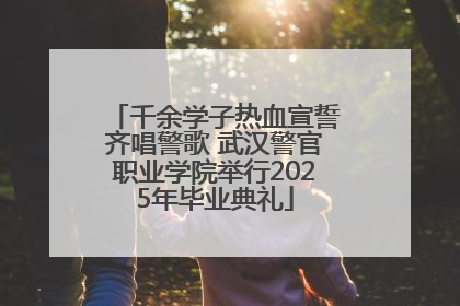 千余学子热血宣誓齐唱警歌 武汉警官职业学院举行2025年毕业典礼