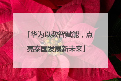 华为以数智赋能，点亮泰国发展新未来