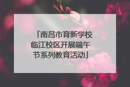 南昌市育新学校临江校区开展端午节系列教育活动
