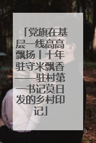 党旗在基层一线高高飘扬丨十年驻守米飘香——驻村第一书记莫日发的乡村印记