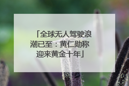 全球无人驾驶浪潮已至：黄仁勋称迎来黄金十年