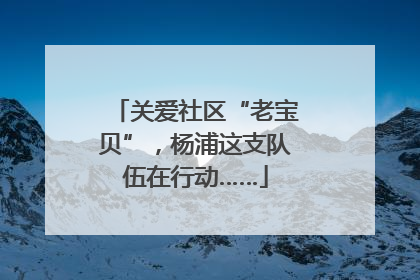 关爱社区“老宝贝”，杨浦这支队伍在行动……