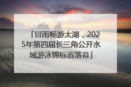 冒雨畅游太湖，2025年第四届长三角公开水域游泳锦标赛落幕