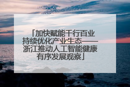加快赋能千行百业 持续优化产业生态——浙江推动人工智能健康有序发展观察